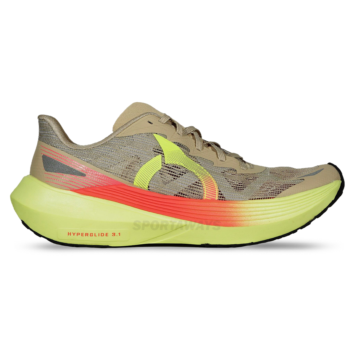 Sepatu Running Ortuseight Hyperglide 3.1 - Olive/Lime
