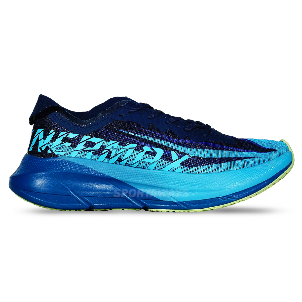 Sepatu Running Mills Enermax Cushion M3 - Navy/Blue/Lime Green