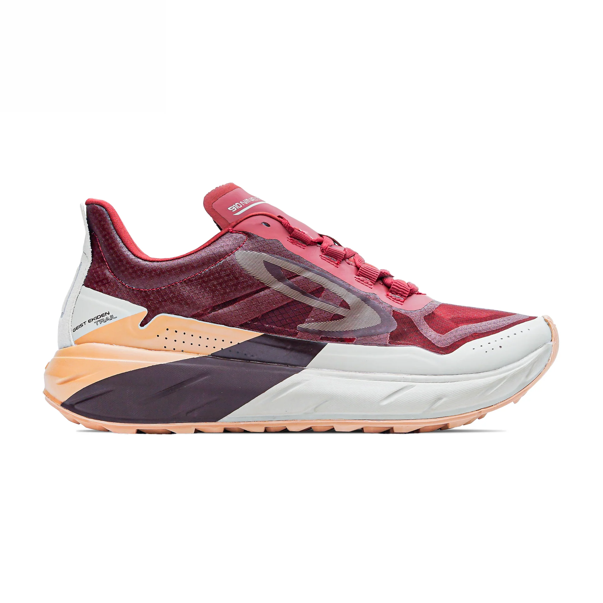 Sepatu Running 910 Geist Ekiden Trail - Maroon/Abu/Kuning