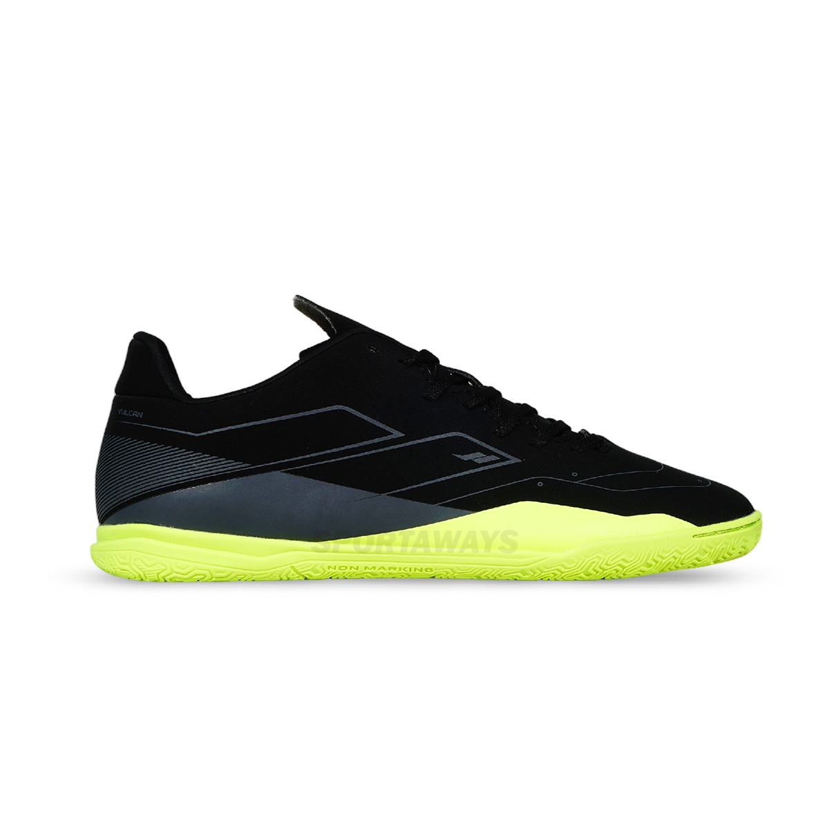 Sepatu Futsal Anak Mills Vulcan 2.0 IN JR - Black/Silver/Neon