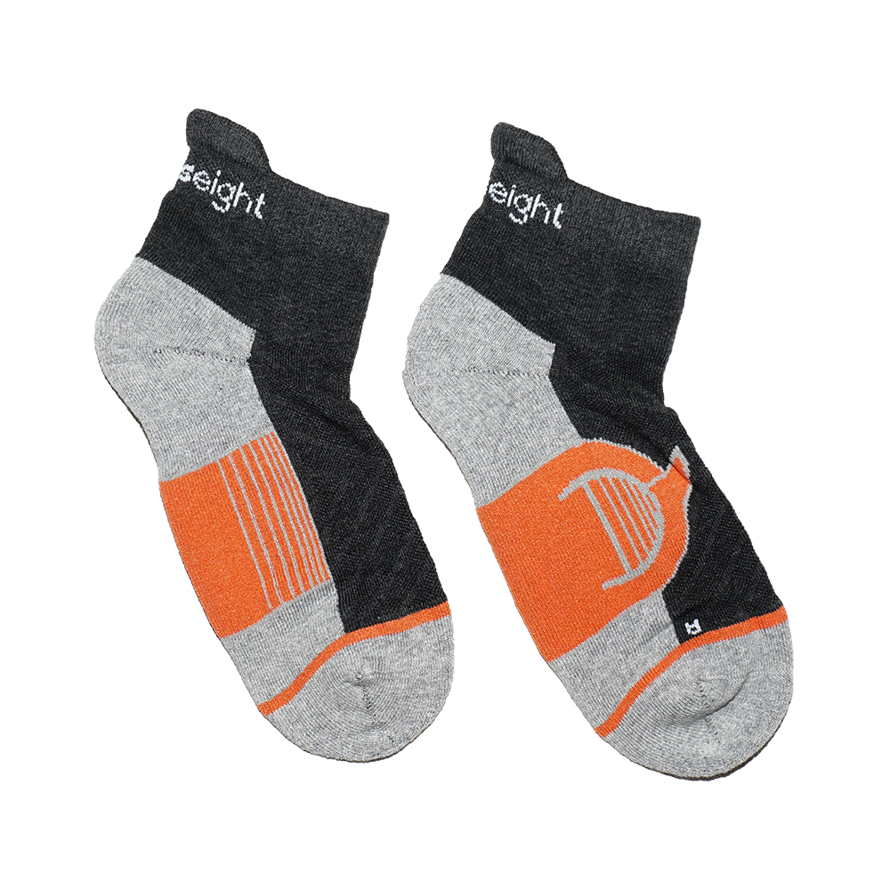 Kaos Kaki Ortuseight Hyperblast RN Socks - Grey/Ortrange