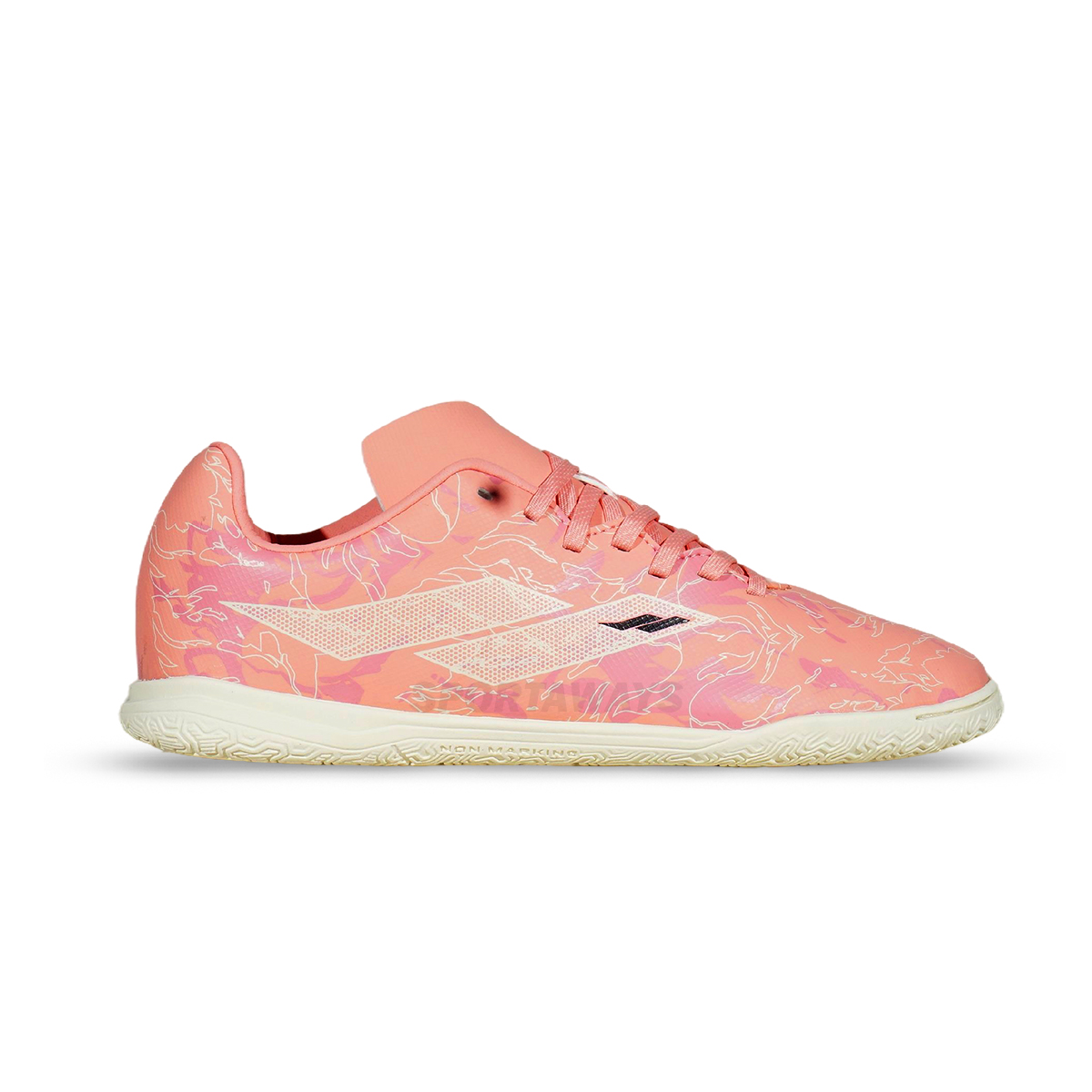 Sepatu Futsal Anak Mills Flame 2.0 IN JR - Pink Geranium/Winter White/Black