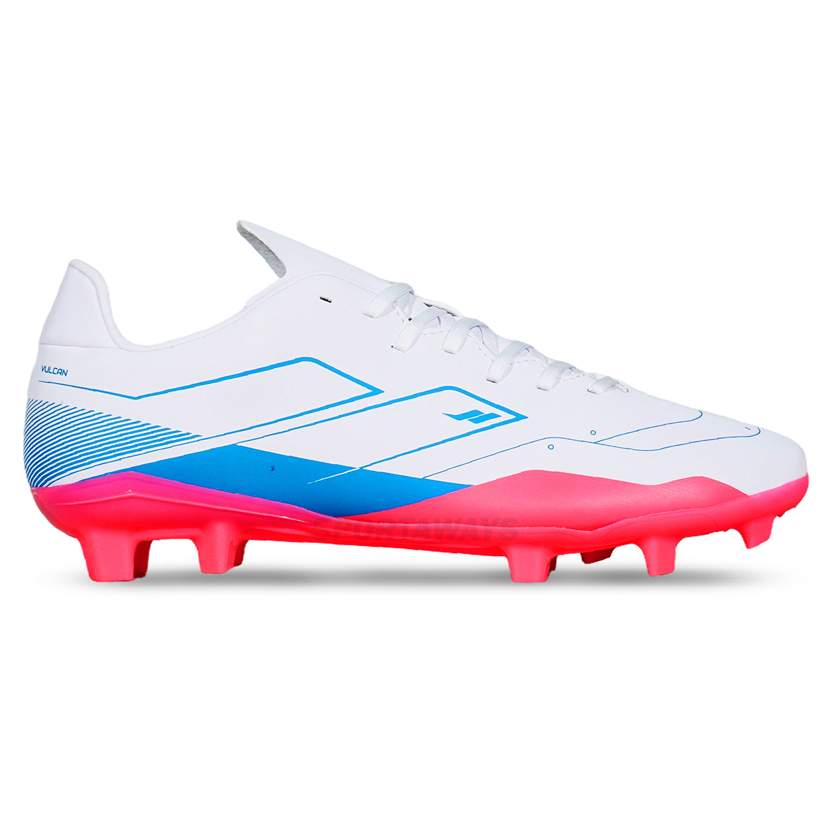 Sepatu Bola Mills Vulcan 2.0 FG - White/Blue/Magenta