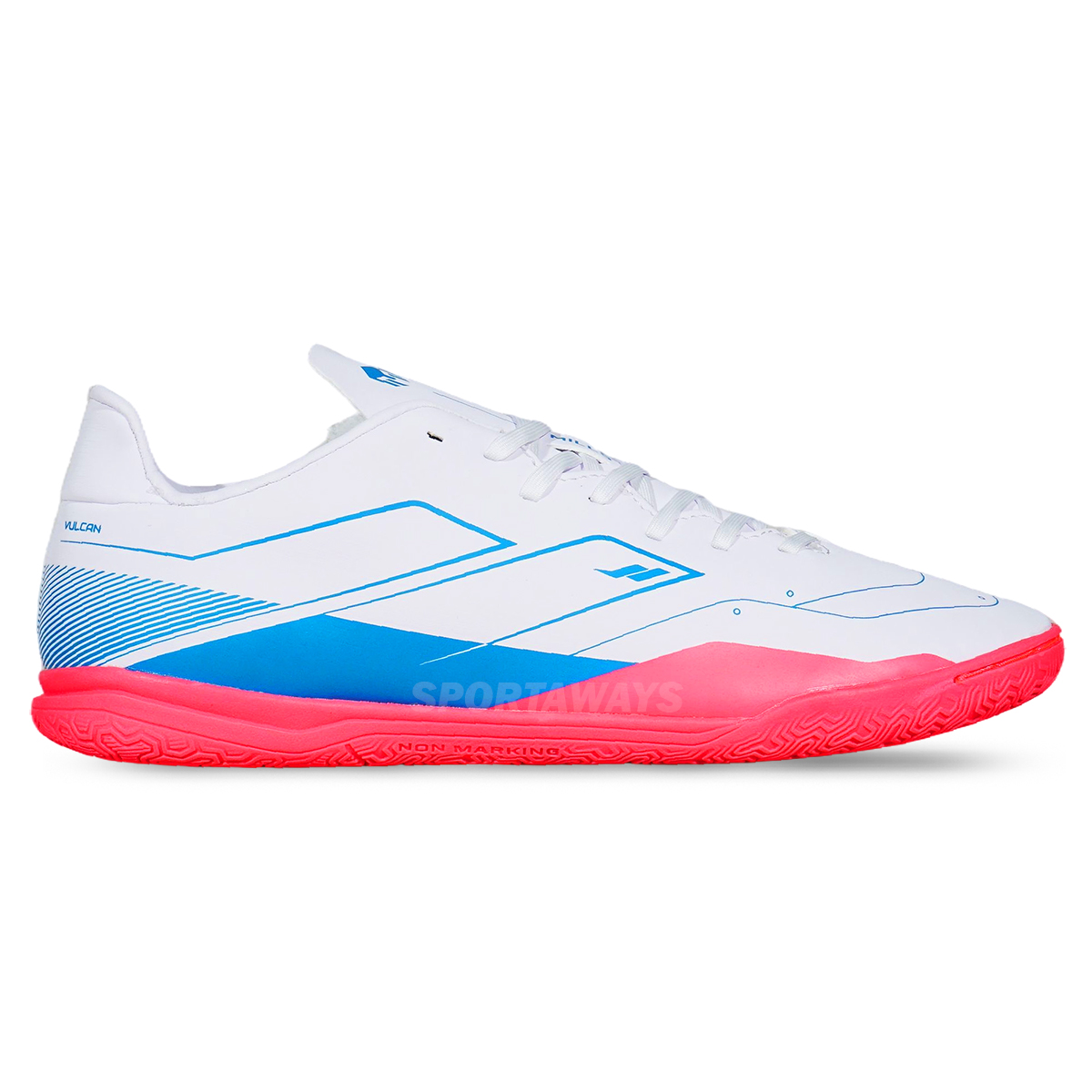 Sepatu Futsal Mills Vulcan 2.0 IN - White/Blue/Magenta