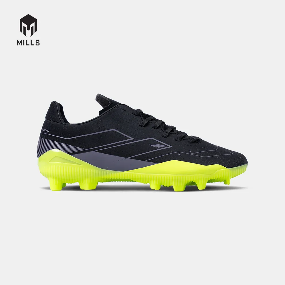 Sepatu Bola Anak Mills Vulcan 2.0 FG JR - Black/Silver/Neon