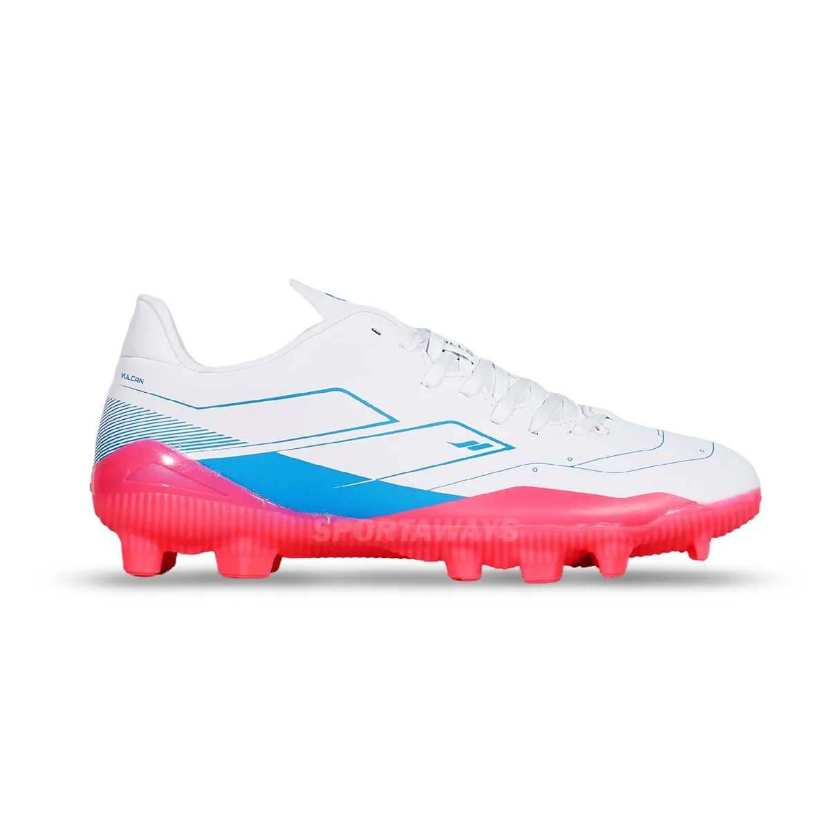 Sepatu Bola Anak Mills Vulcan 2.0 FG JR - White/Blue/Magenta