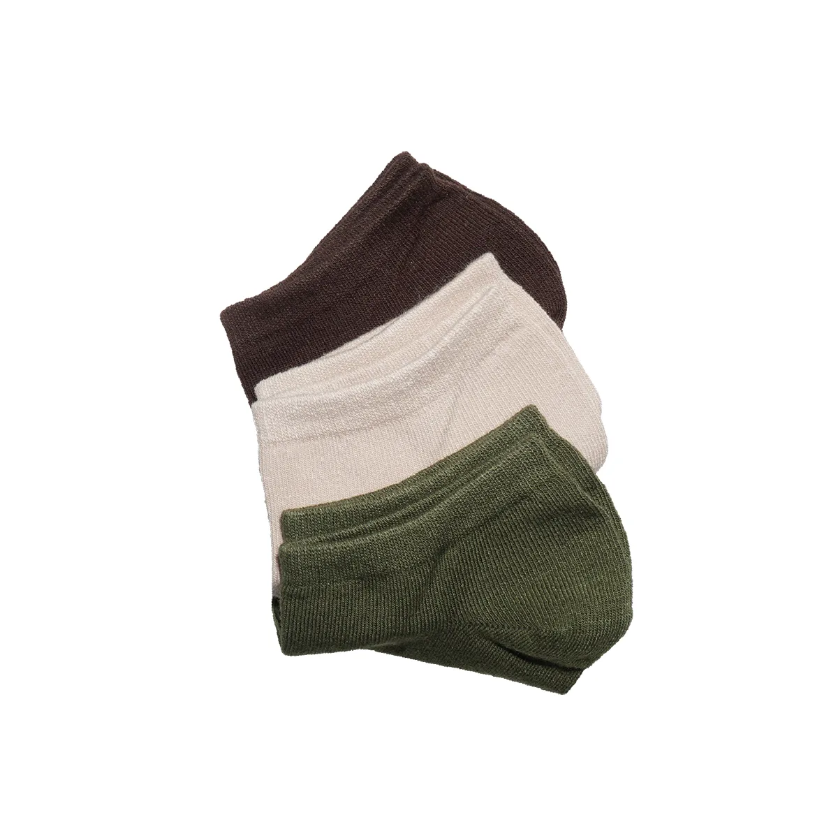 Kaos Kaki Monaco Ankle Max 03 3pair - Brown/Beige/Army