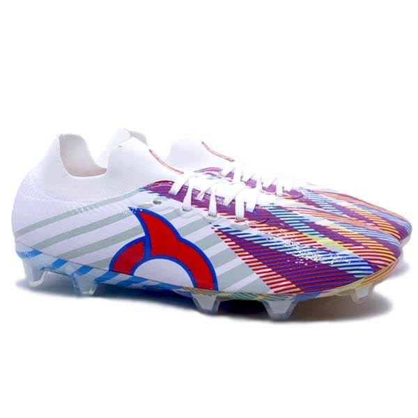 Sepatu Bola Ortuseight Catalyst Glitch FG - White/Blue/Ortred