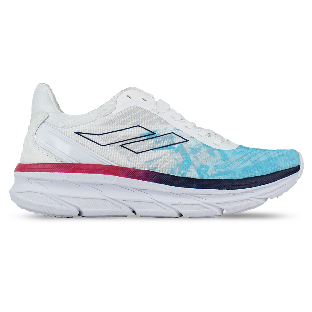 Sepatu Running Mills Enermax Cushion - Off White/Navy/Magenta