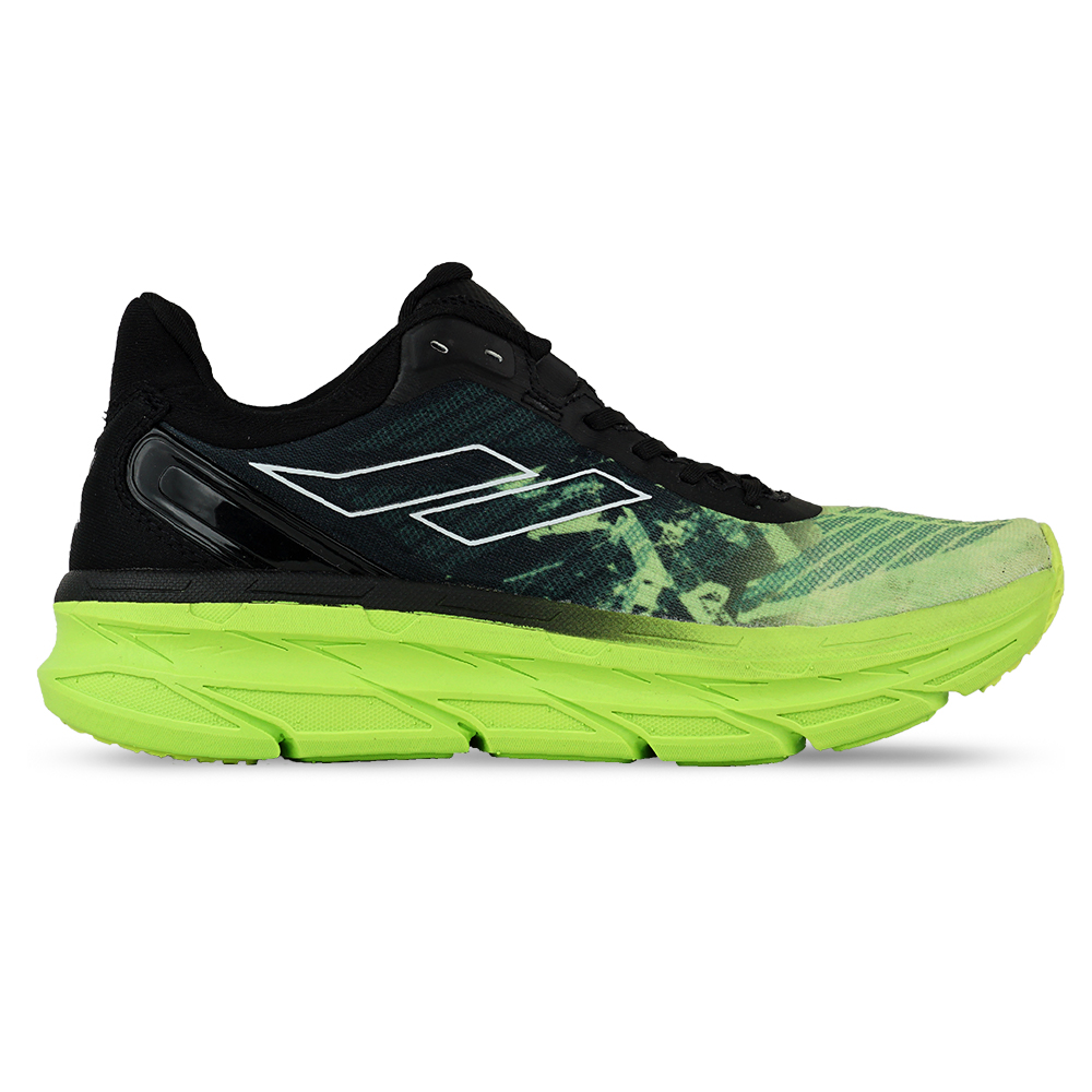Sepatu Running Mills Enermax Cushion - Lime Green/Black