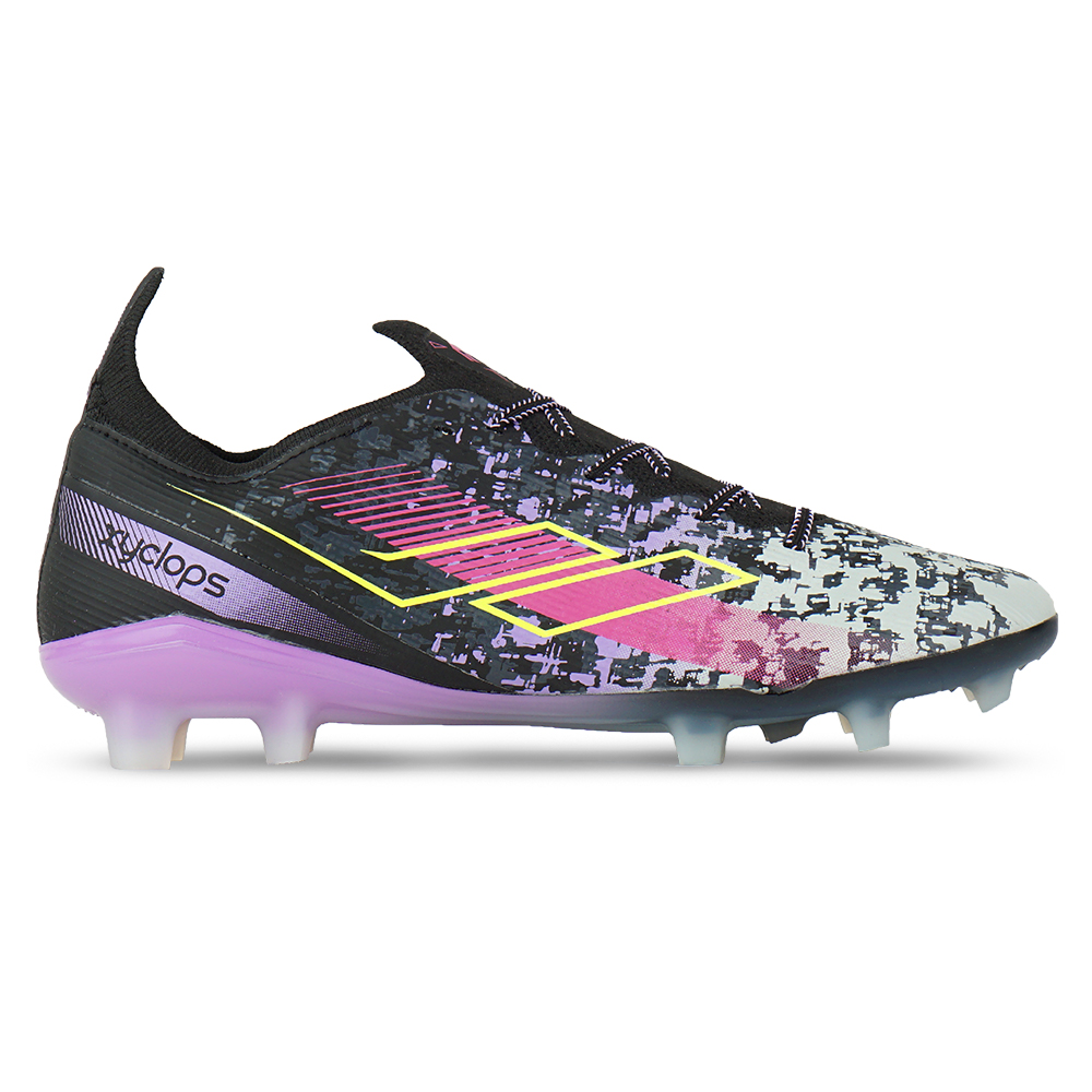 Sepatu Bola Mills Xyclops Speedfreak FG - Black.Luminen/White/Violet