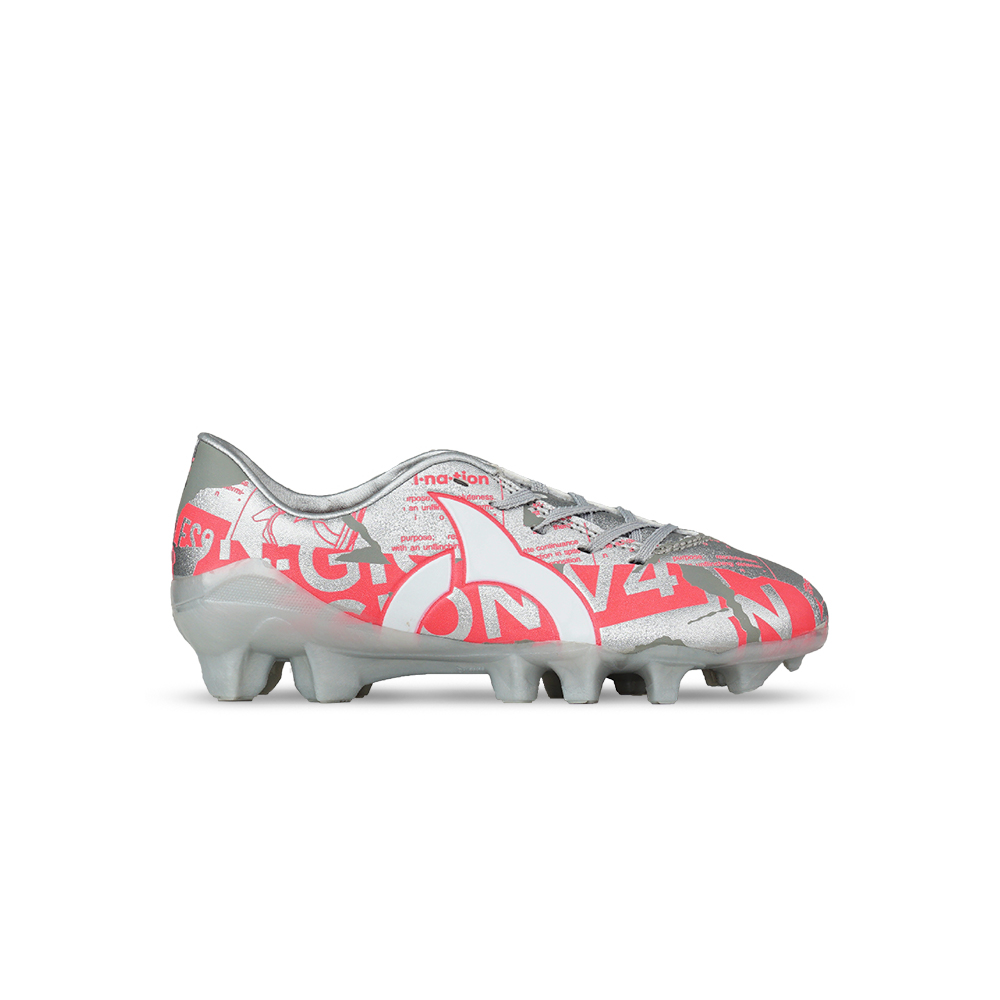 Sepatu Bola Anak Ortuseight Catalyst Legion V4 FG CH - Silver/Black/Ultra