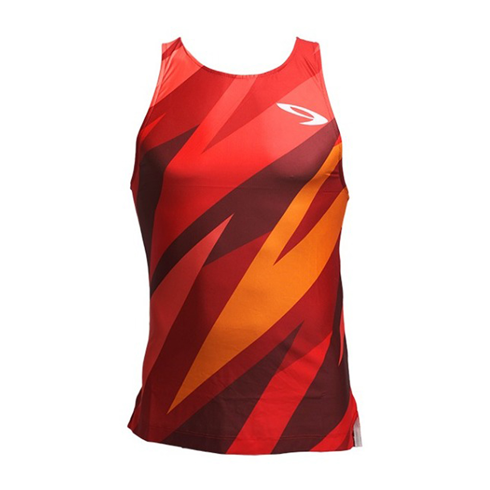 910 Metamozaic Pro Running Singlet W - Maroon/Red