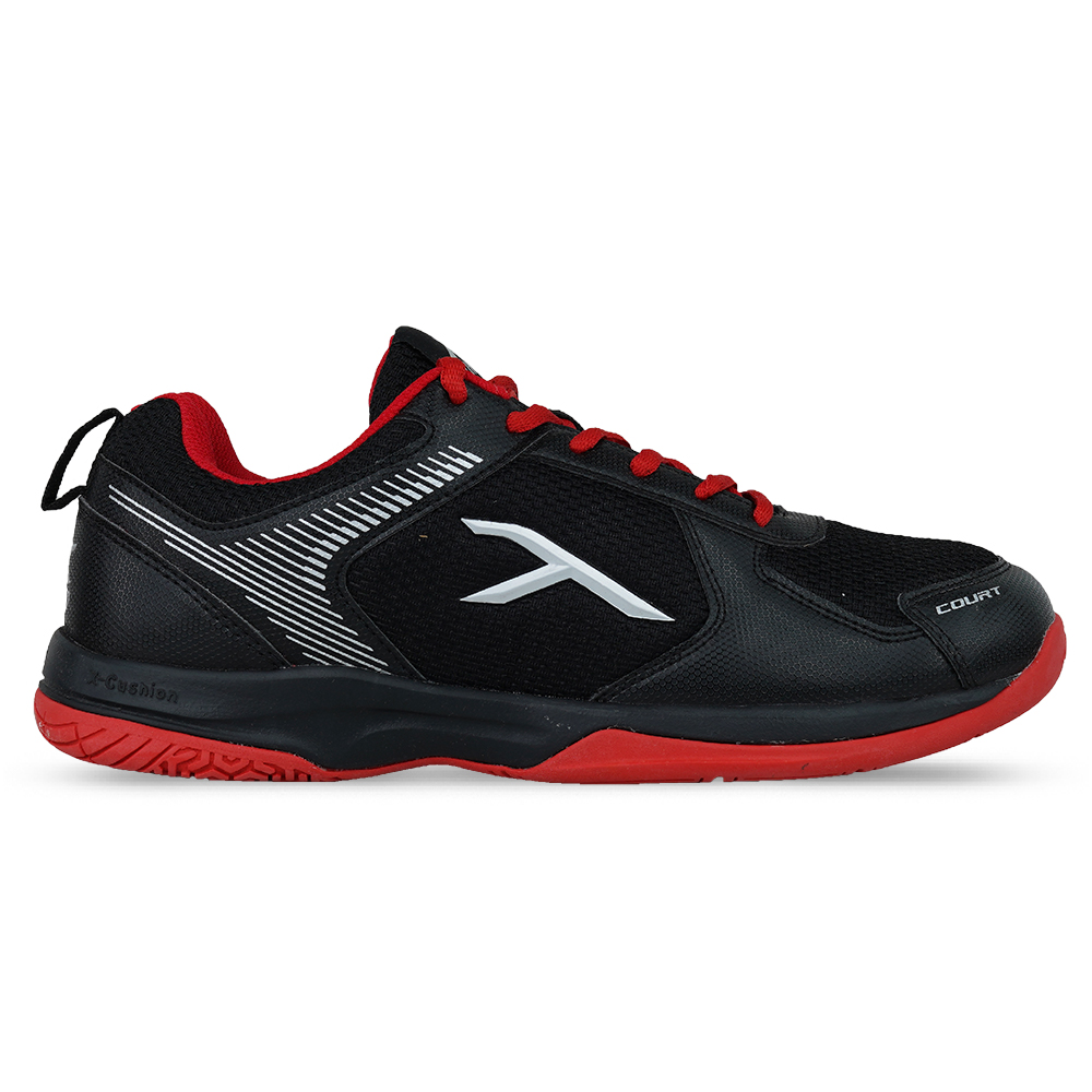 Sepatu Badminton Hundred Court HBFS-3M001-1 - Black/Red