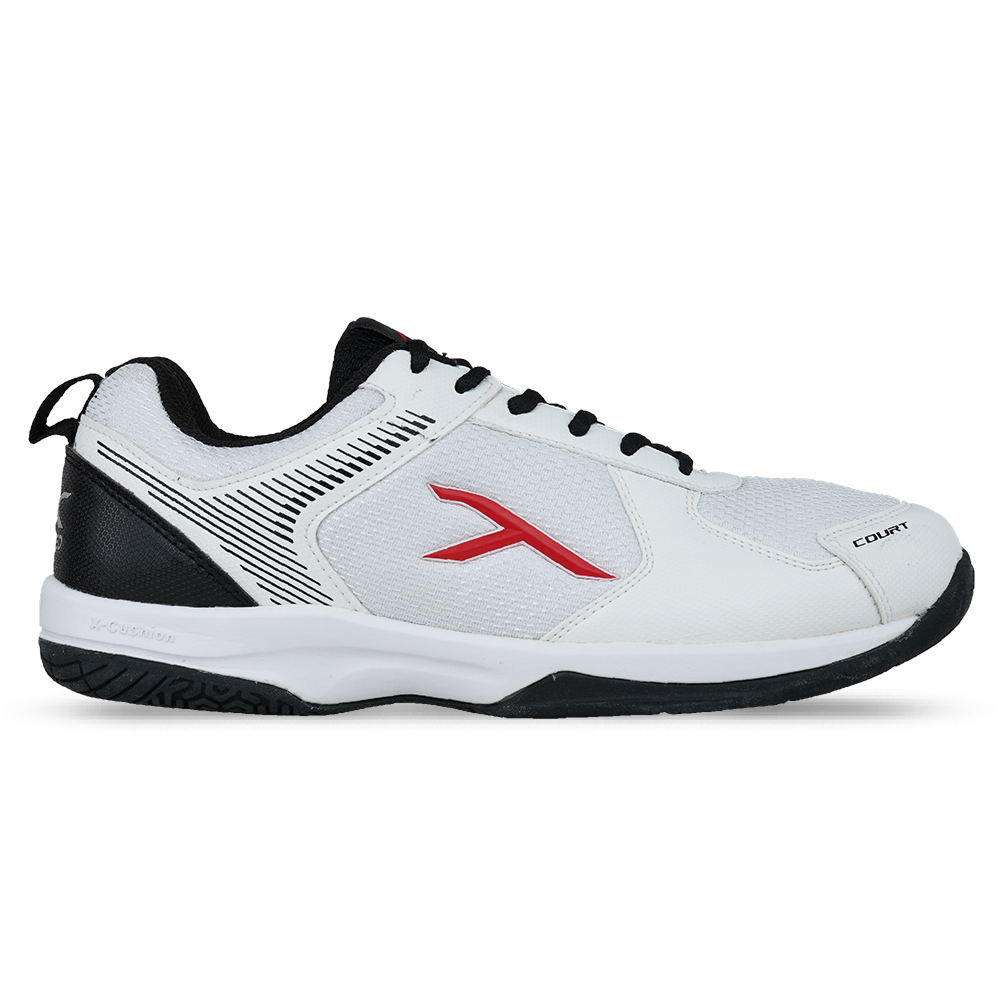 Sepatu Badminton Hundred Court HBFS-3M001-6 - White/Black/Red