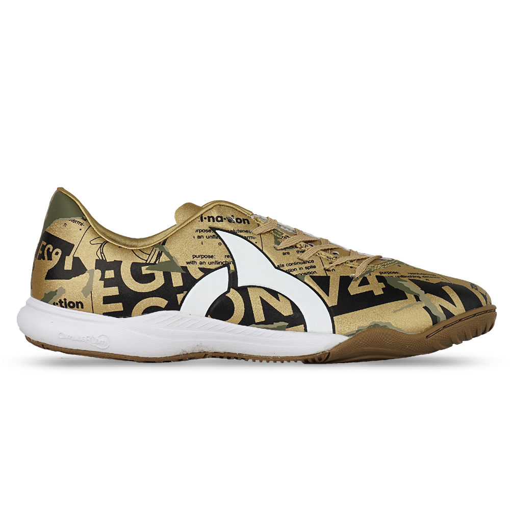 Sepatu Futsal Ortuseight Catalyst Legion V4 IN - Gold/Black/White