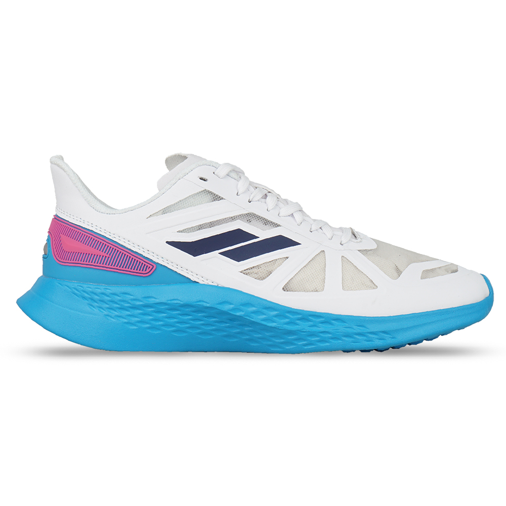 Sepatu Running Mills Treximo Saga - White/Magenta/Sky Blue