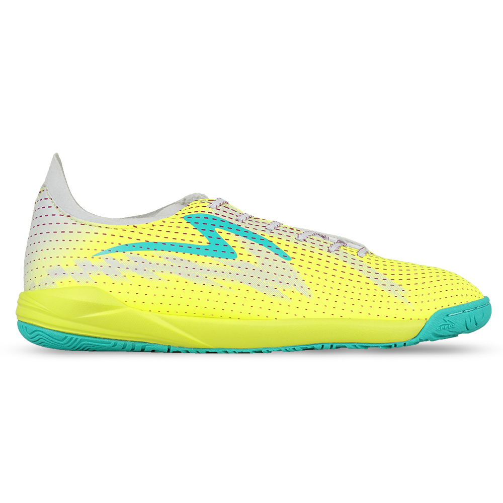 Sepatu Futsal Specs Preface 2 IN - Safety Yellow/Micro Chip/Purple Wine