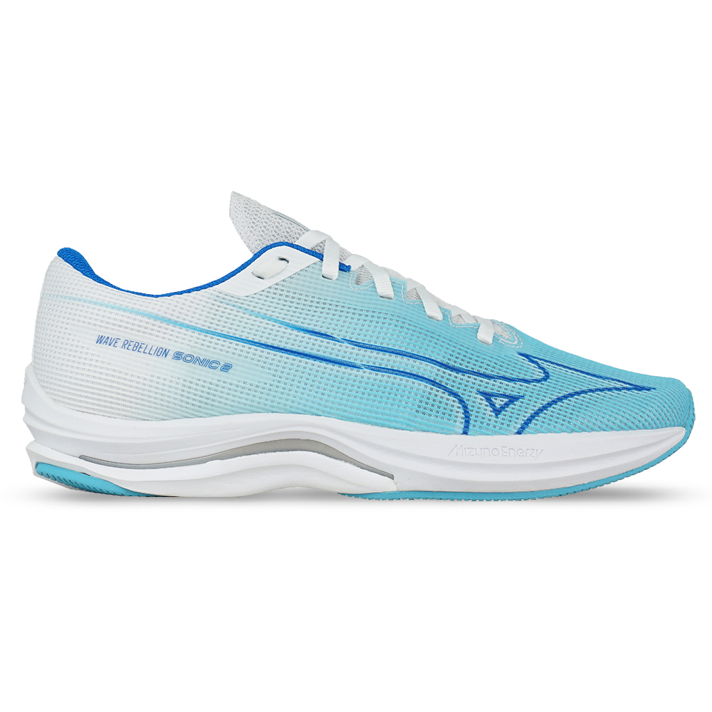 Sepatu Running Mizuno Wave Rebellion Sonic 2 MIZJ1GC243051 - River Blue/Mugen Blue/White