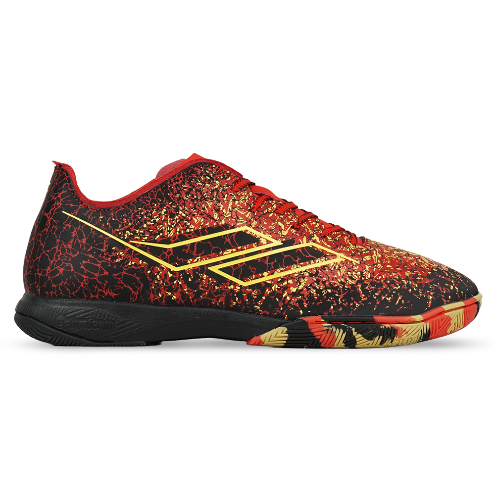 Sepatu Futsal Mills Xyclops Inferno IN - Red/Black/Gold