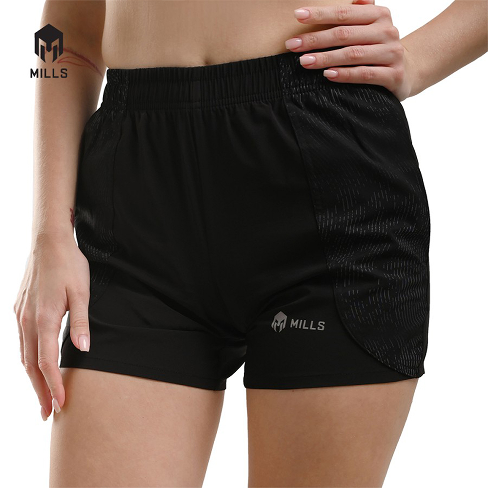 Celana Mills Fastrack Running Short Women 2.0 39004 - Black
