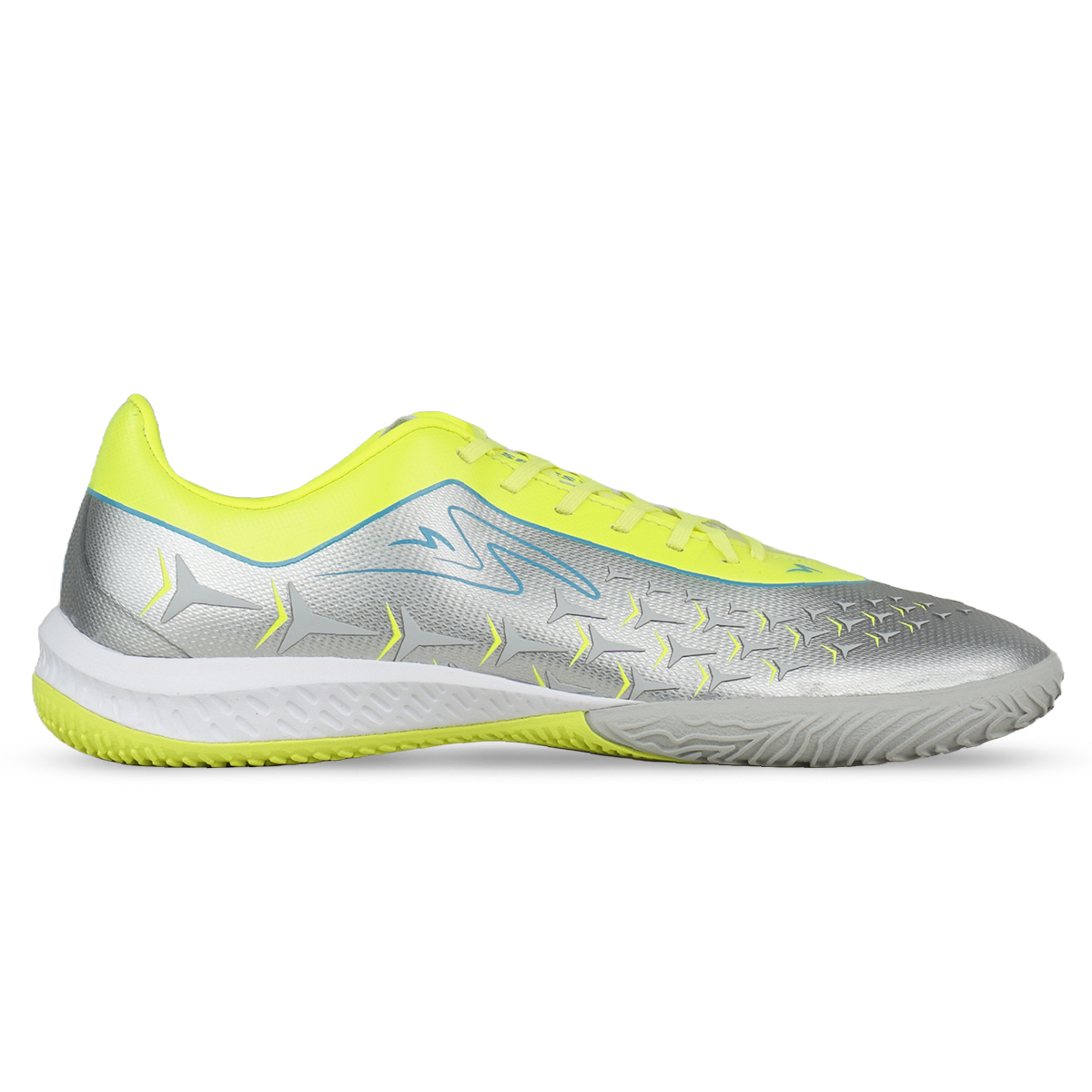 Sepatu Futsal Specs Accelerator Alphaform Pro IN - Silver/Safety Yellow/Kingfisher