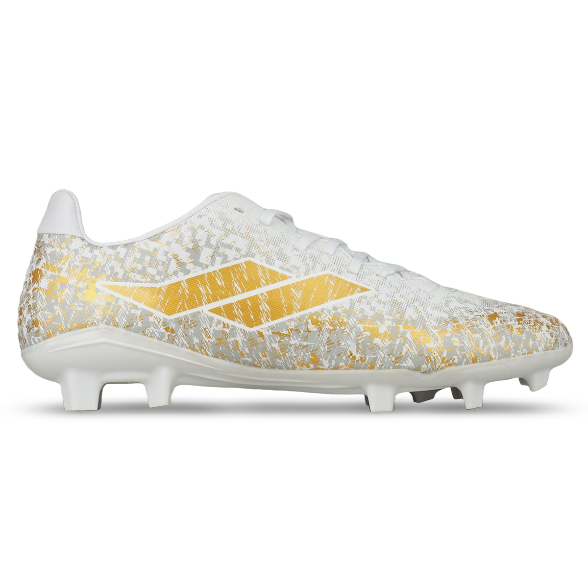 Sepatu Bola Mills Gladion FG - White/Lt.Grey/Gold
