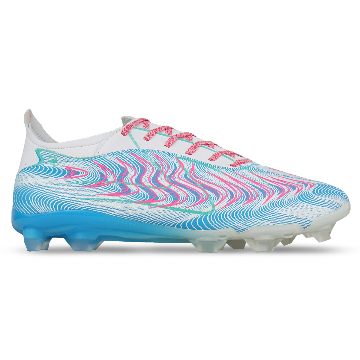 Sepatu Bola Specs Reacto Deviant Pro FG - White/Pink/Desire Blue
