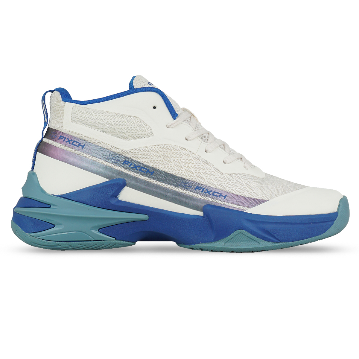 Sepatu Volley Fixch Knive - White/Brilliant Blue/Baltic Blue