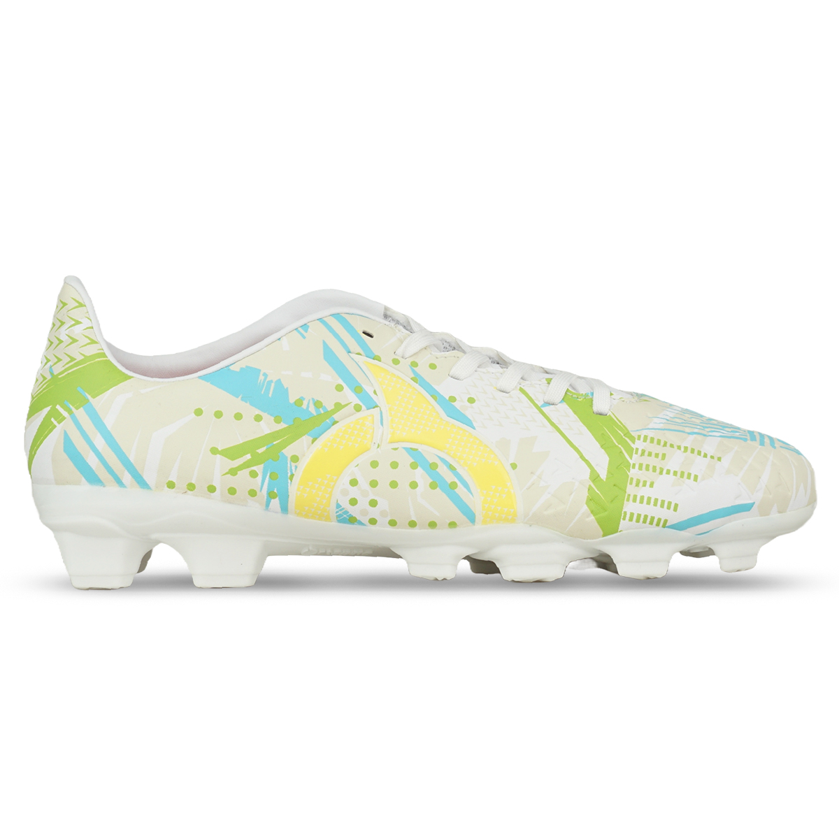 Sepatu Bola Ortuseight Havoc FG - White/Yellow/Aqua