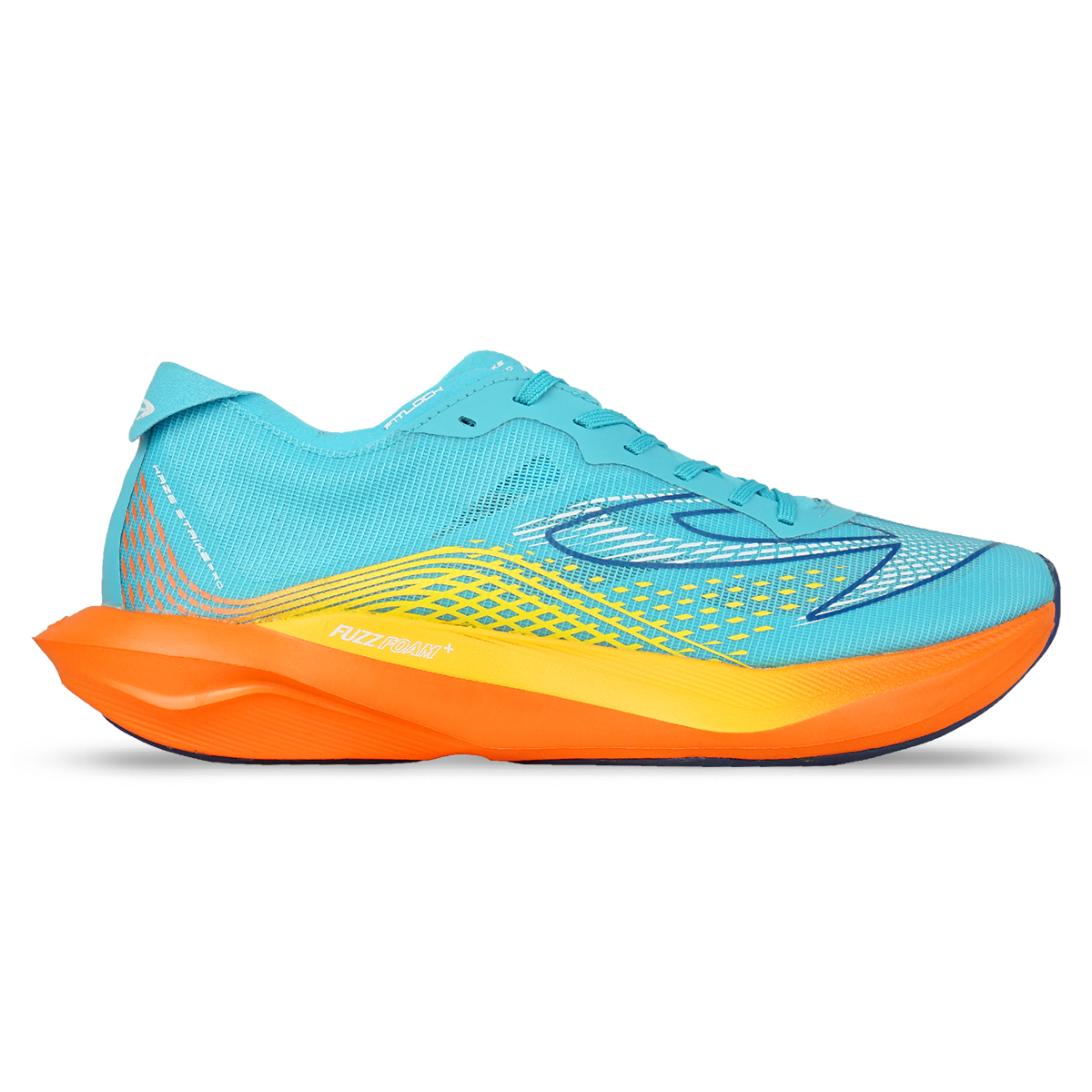 Sepatu Running 910 Haze Strike Pro - Biru Cyan/Jingga/Kuning