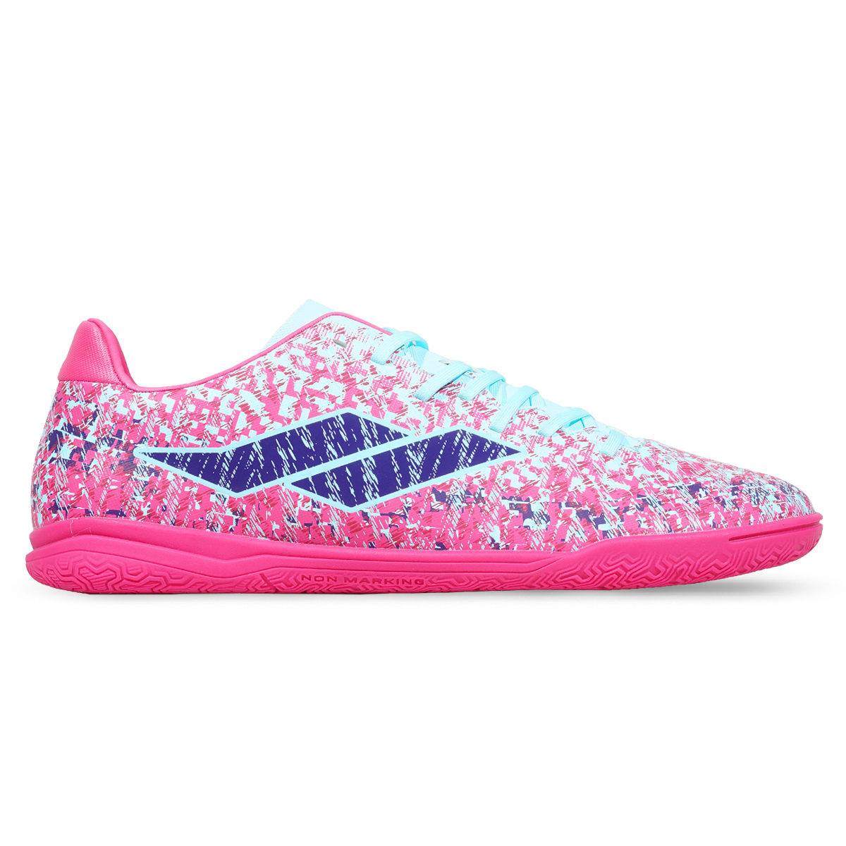 Sepatu Futsal Mills Gladion IN - Cyan/Violet/Pink