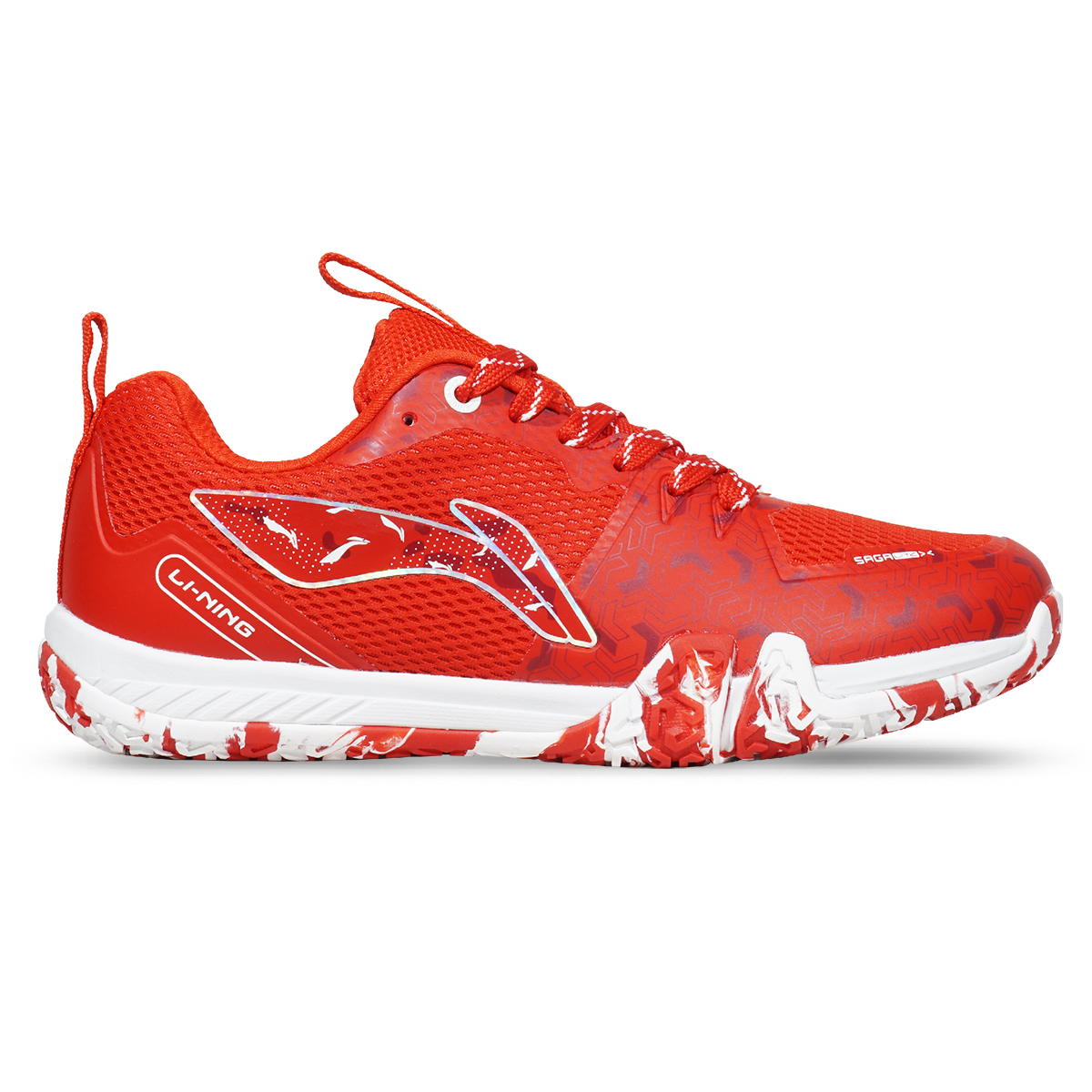 Sepatu Badminton Li-Ning Saga Lite X AYTU037-3 - Red/White