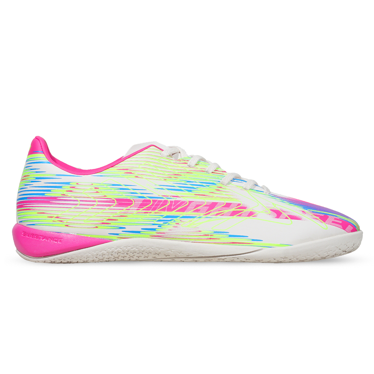 Sepatu Futsal Specs Accelerator Lightspeed 4 Nitro Core IN - White Sand/Green Gecko