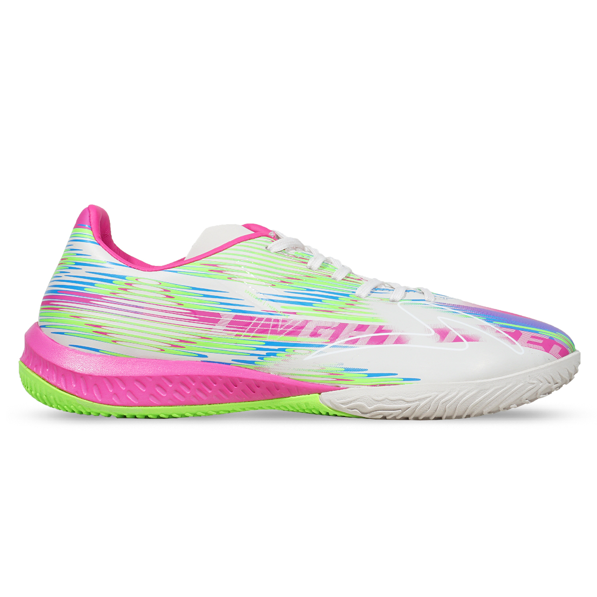 Sepatu Futsal Specs Accelerator Lightspeed 4 Nitro Pro IN - White Sand/Green Gecko