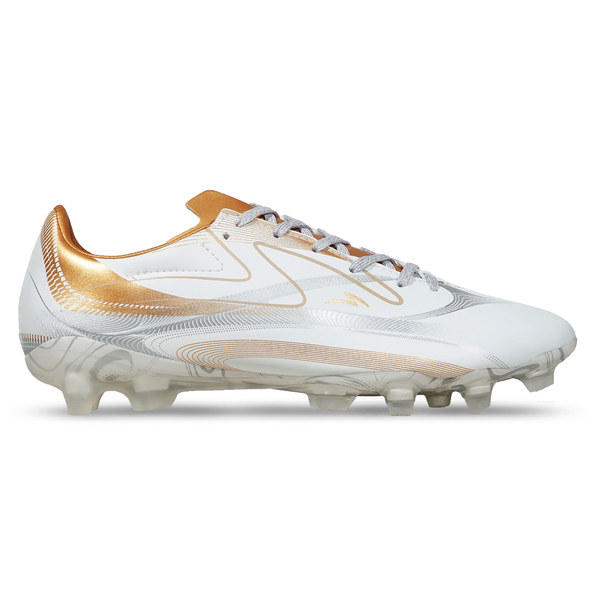 Sepatu Bola Specs Galactica Morph FG - White/Pale Gold