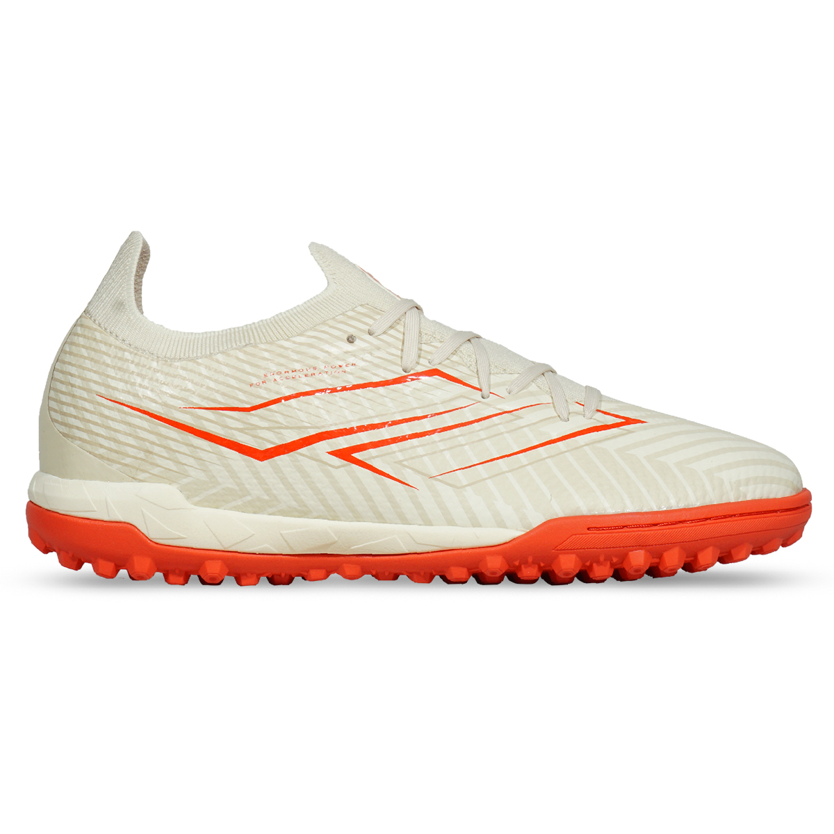 Sepatu Futsal Mills Xyclops Helios Turf - Beige/Bright.Red