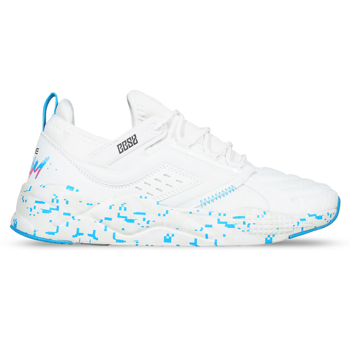 Sepatu Casual Mills Revolt Beta BBS - White/Royal Blue/Magenta