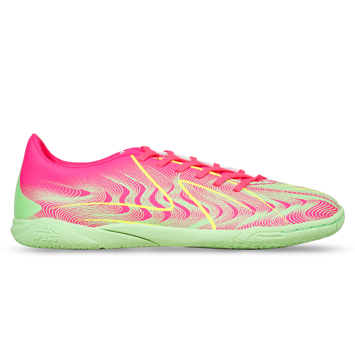 Sepatu Futsal Specs Reacto Deviant Core IN - Patina Green/Safety Yellow/Pink Glo