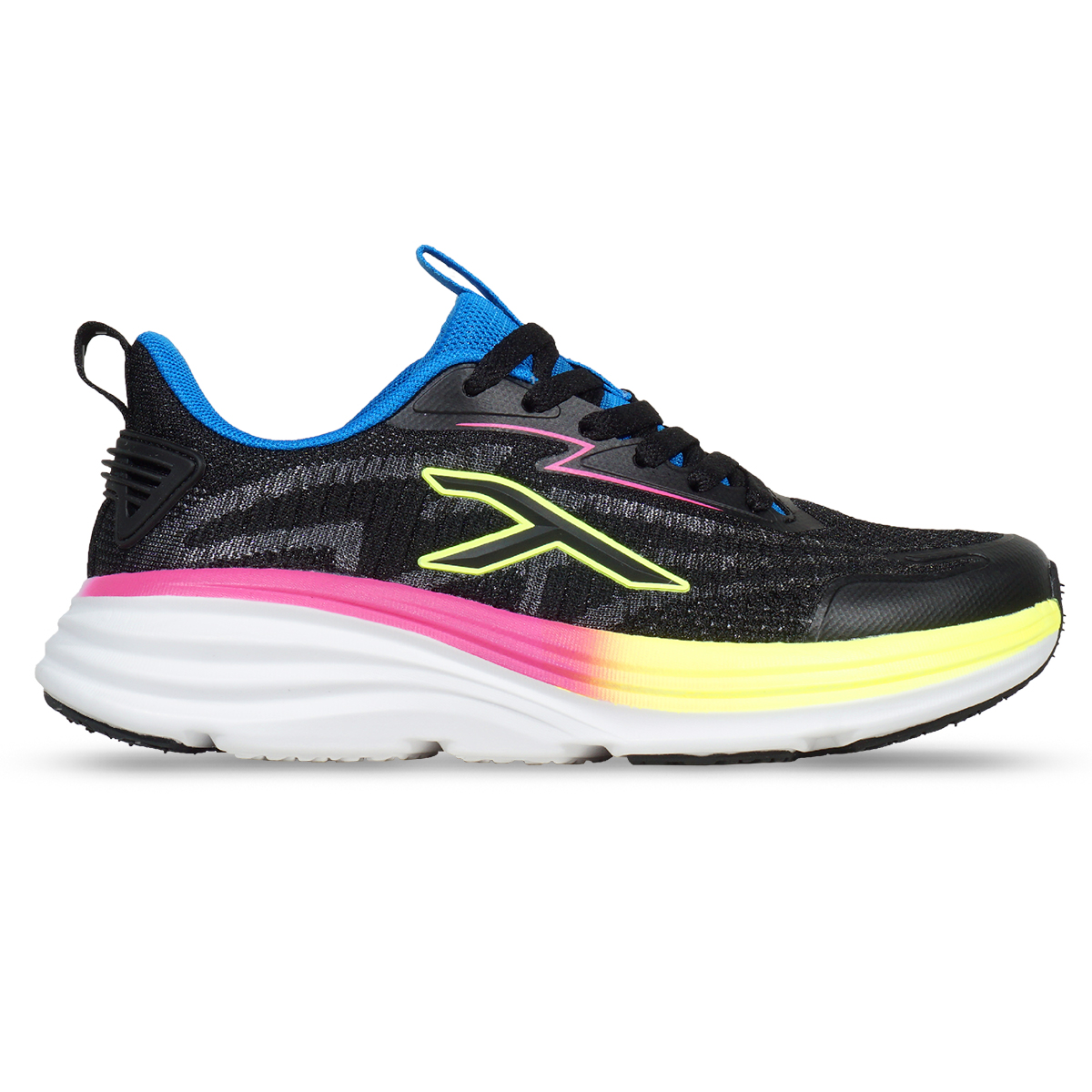 Sepatu Running Hundred Softstride HRFS-4M140-2 - Black/Blue/Lime