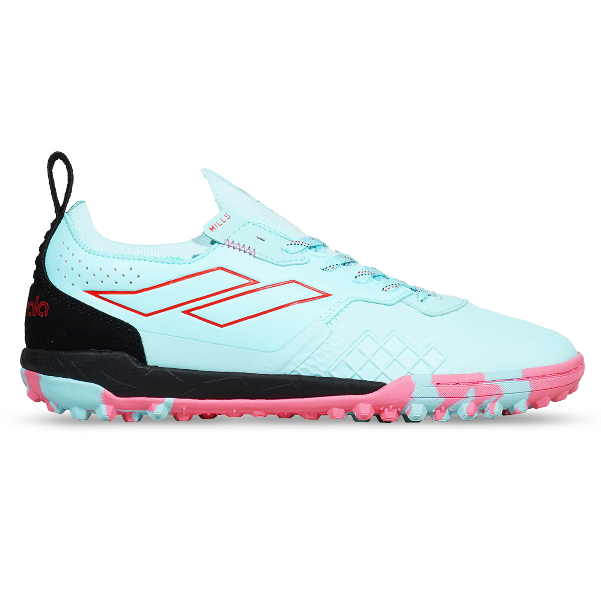 Sepatu Futsal Mills Voltasala Pro Nemesis Turf - Sky Blue/Black/Soft Pink