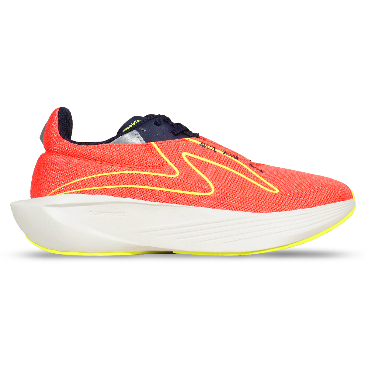 Sepatu Running Specs Skyglide - Poinsettia/Noir Blue/Safety Yellow
