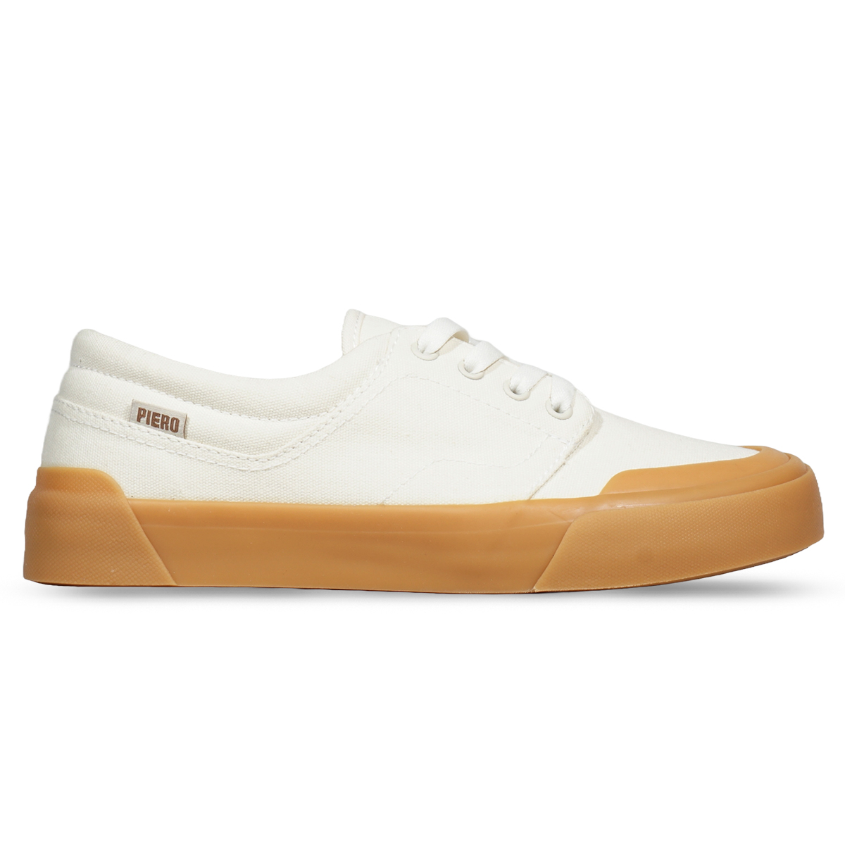 Sepatu Casual Piero Clayton Eazy-On - Cream White/Cream White/Gum