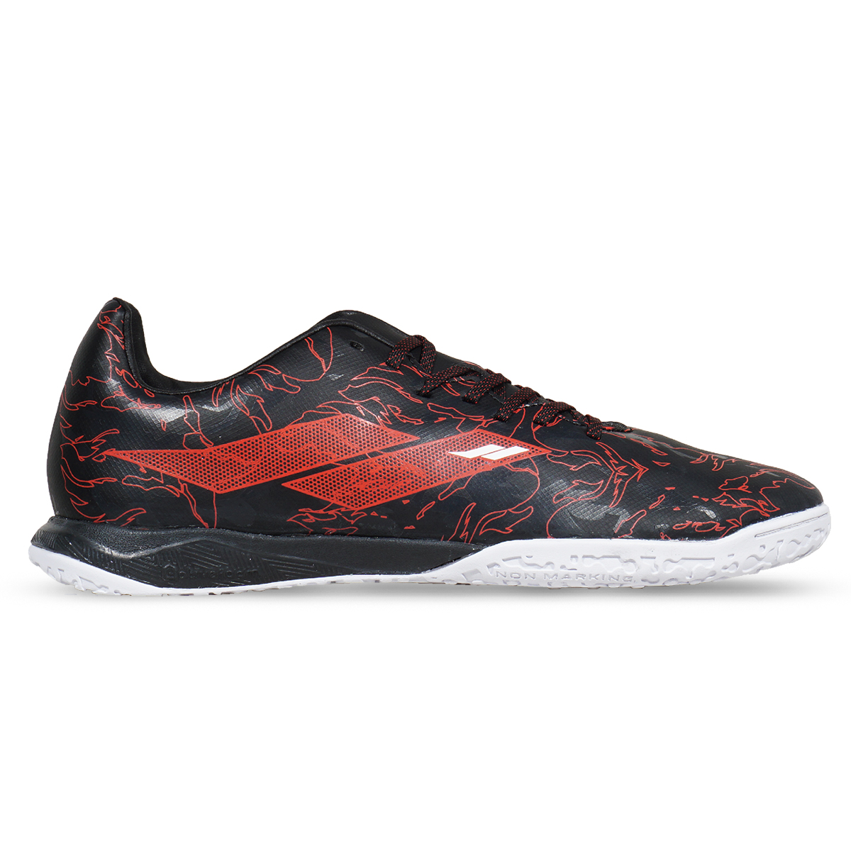 Sepatu Futsal Mills Flame 2.0 IN - Black/Flame.Red/White