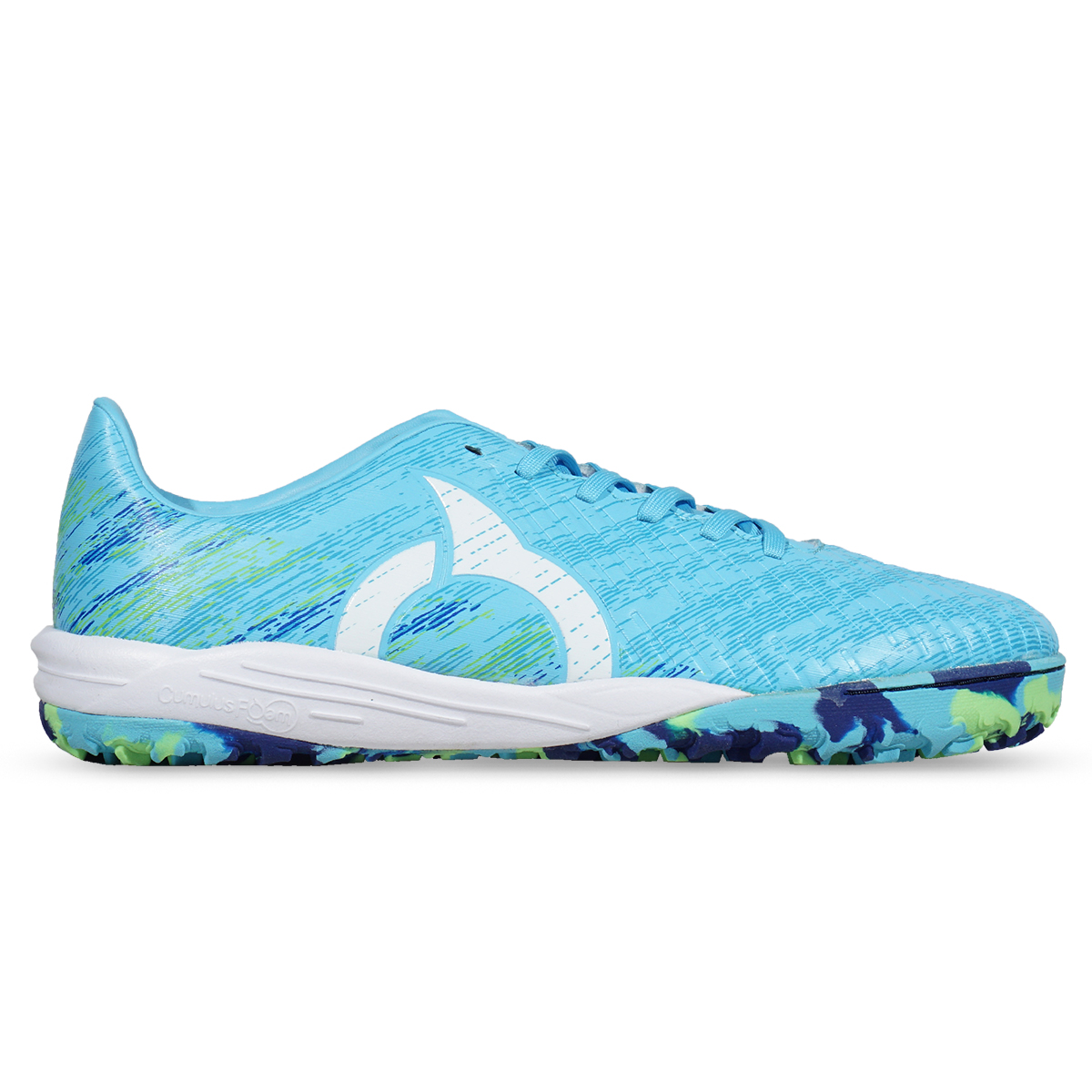 Sepatu Futsal Ortuseight Forte Vantage V2 TF - Cyan/White/Camo