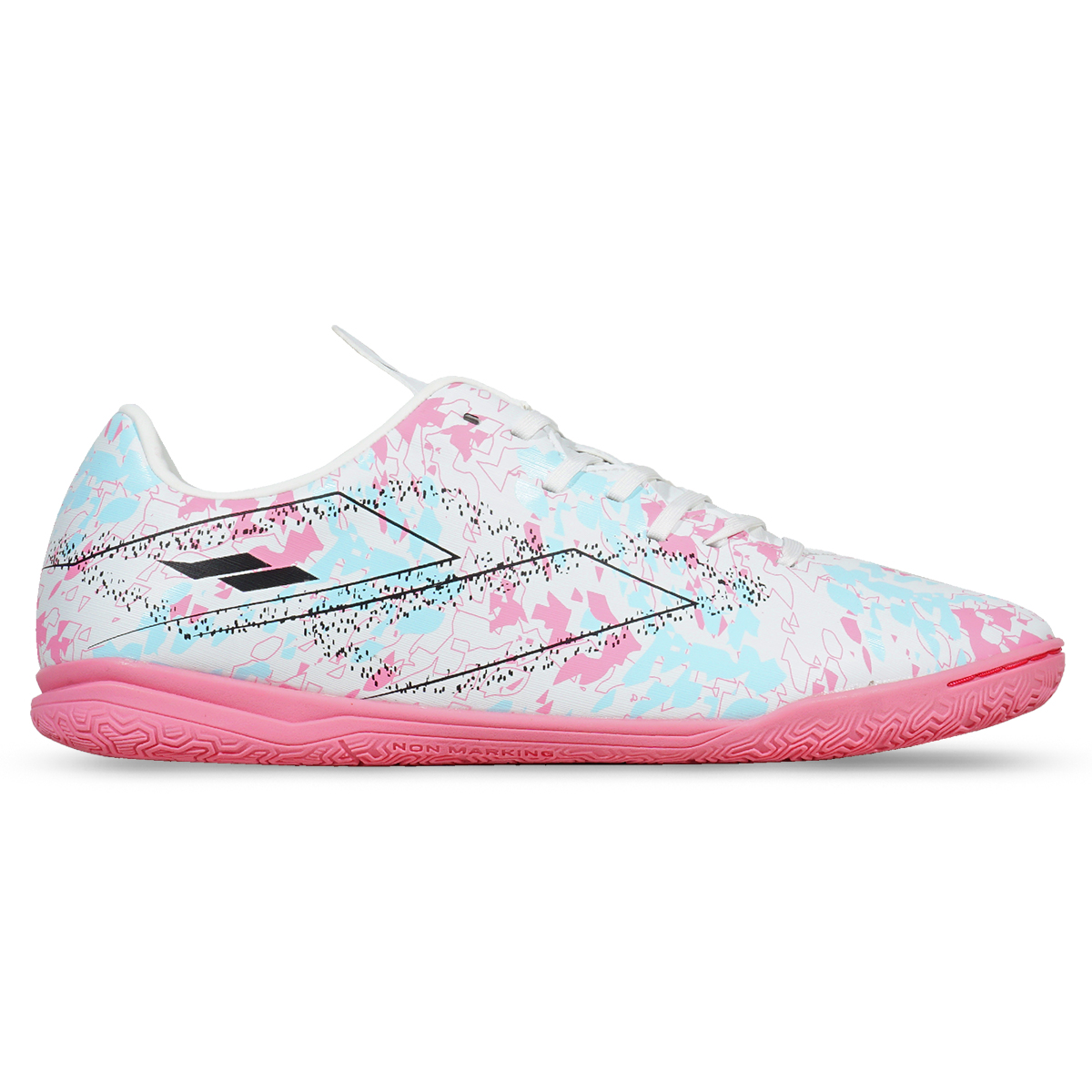 Sepatu Futsal Mills Riyu IN - White/Cool Blue/Begonia Pink