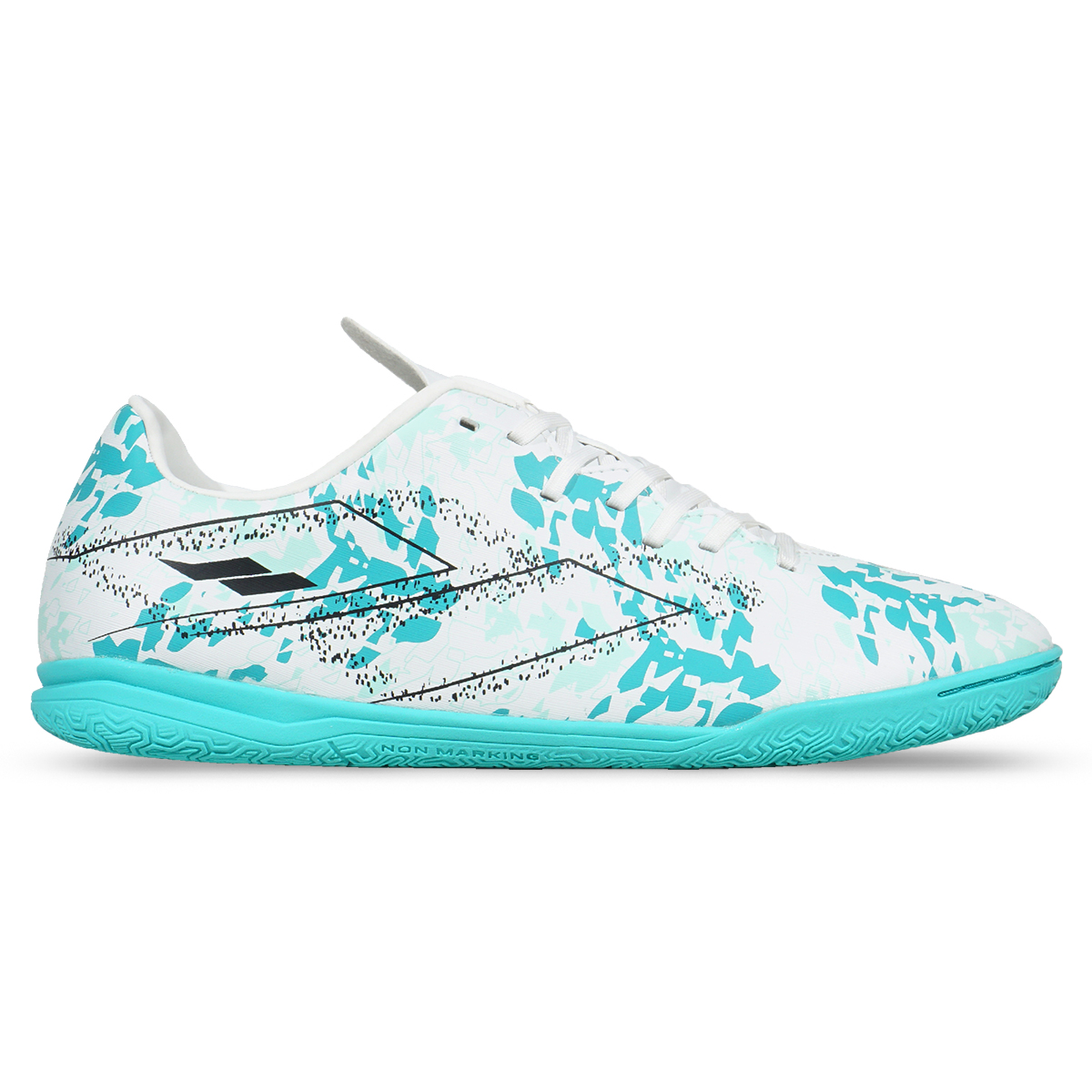 Sepatu Futsal Mills Riyu IN - White/Mint Turquoise/Black