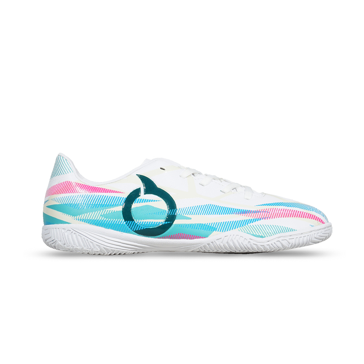 Sepatu Futsal Anak Ortuseight Catalyst Hyperion IN JR - White/Cyan/Pink