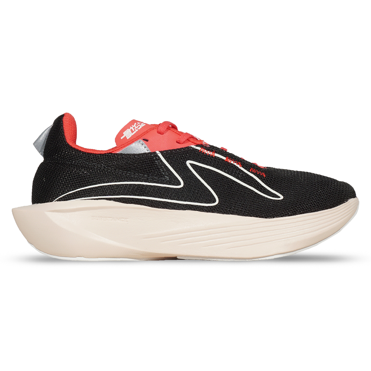 Sepatu Running Specs Skyglide - Peat Black/Poinsettia/Coconut Milk