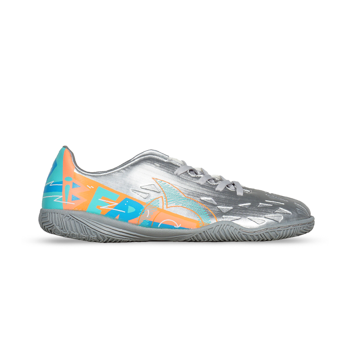 Sepatu Futsal Anak Ortuseight Catalyst Liberte V4 IN JR - Silver/Aqua